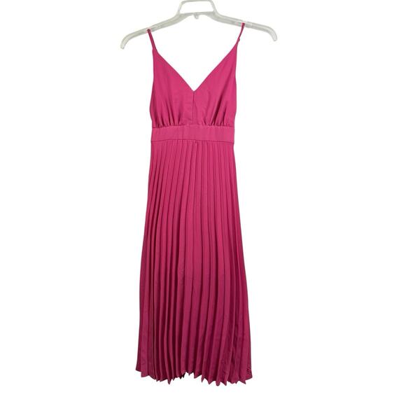 Jessica Simpson New Pink Accordion Pleated Dress Small Fit and Flare Sleeveless - Picture 12 of 12